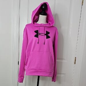 Under Armour Fuchsia Hoodie with Black Logo